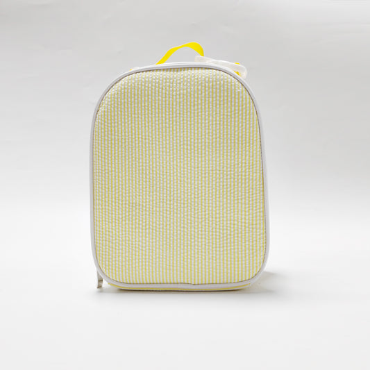 25Pcs Yellow Seersucker Lunch Box Striped Food Bag for Daily Use Cooler Bag
