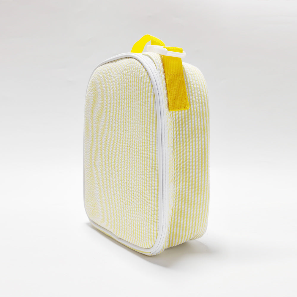 25Pcs Yellow Seersucker Lunch Box Striped Food Bag for Daily Use Cooler Bag